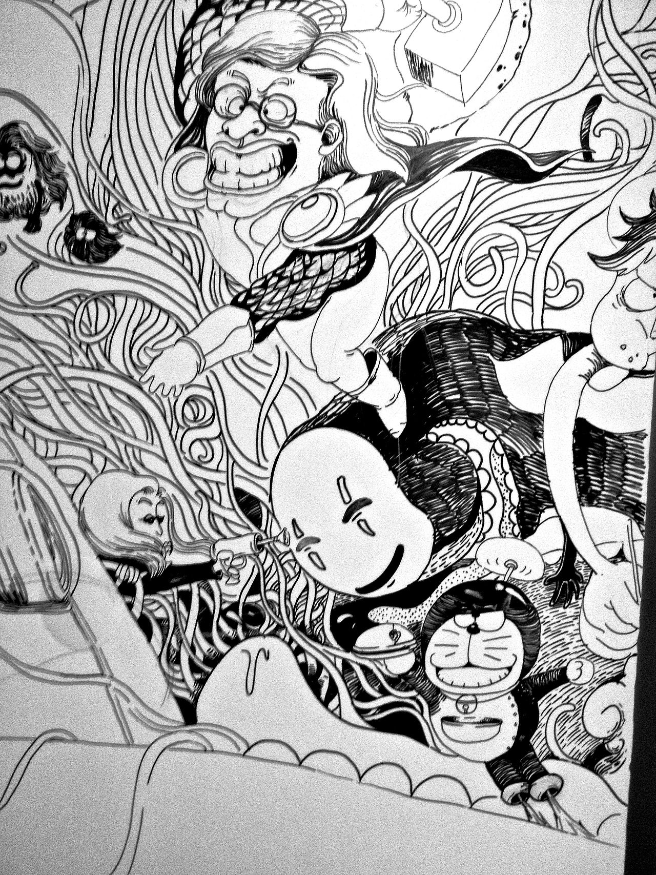 【专治各种白色墙面2】在家里涂鸦（图ZMzA5MDU3NjQ=） - 新锐潮流插画 - 站酷设计师Zhuzhu_祝原创素材 - 站酷ZCOOL