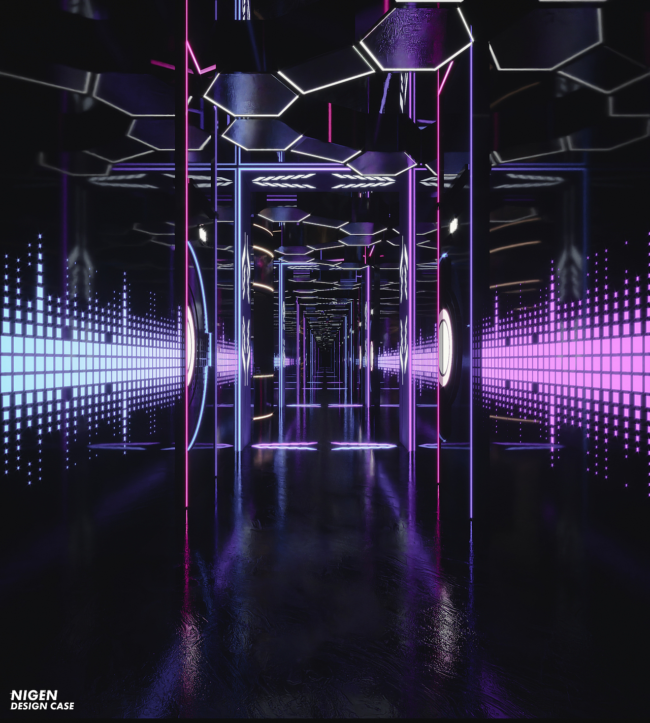 赛博朋克KTV丨空间表现