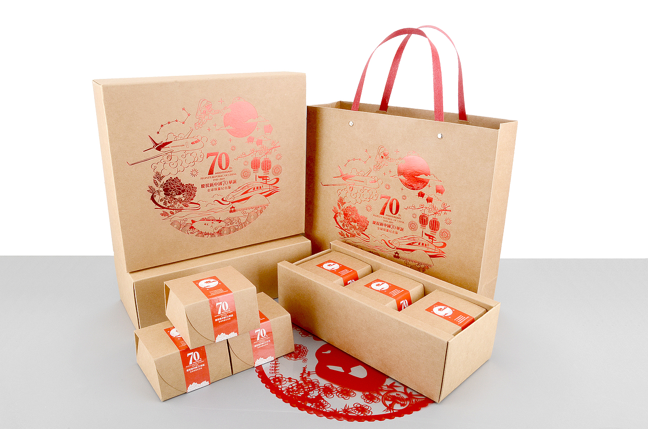 Make美刻 原创包装 | 庆祝新中国70华诞月饼礼盒