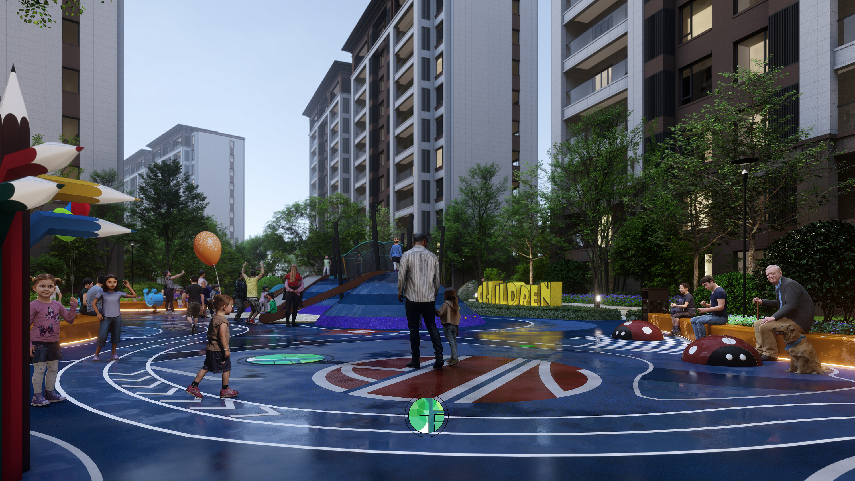 lumion大区宅间儿童活动区效果图郭大帅