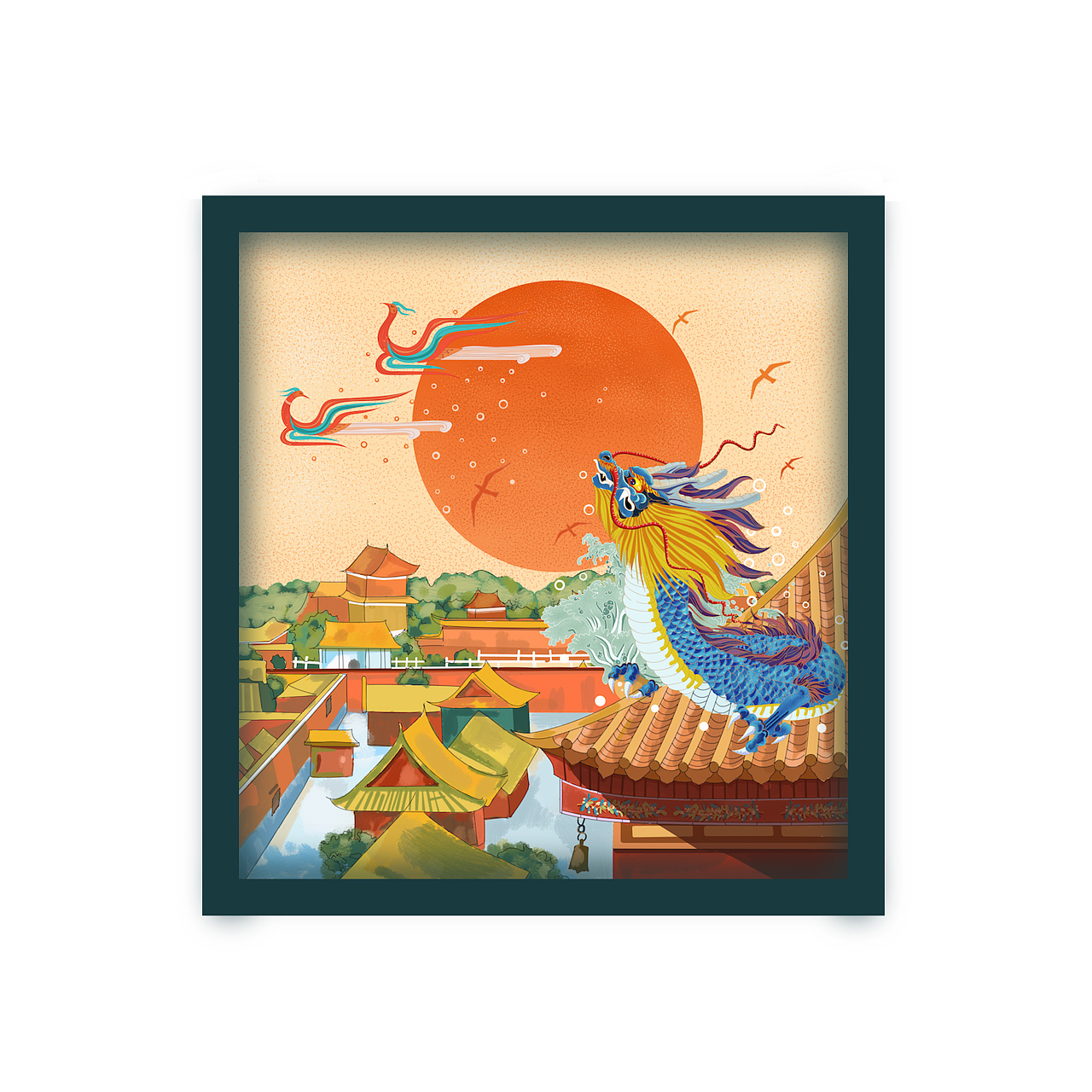 屋檐上的龙（图ZMTQ5NjM0Nzg4） - 图案 - 站酷设计师大闸蟹的样条线原创素材 - 站酷ZCOOL