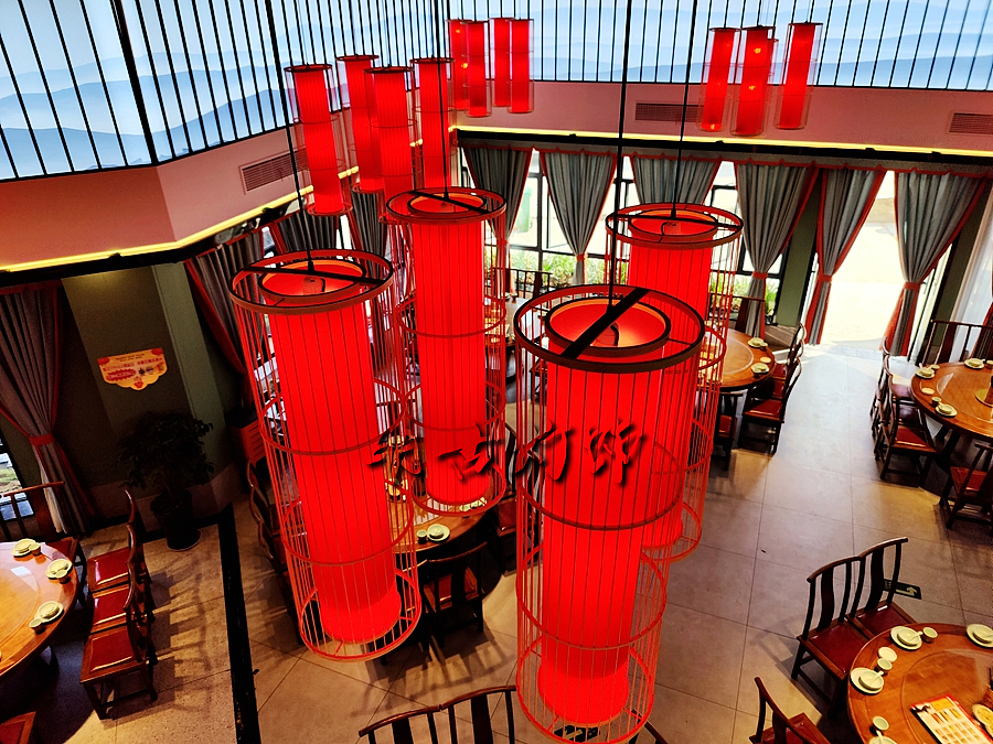 新中式川菜酒楼吊灯定制（图ZMjkwMjk0NDQw） - 商业空间设计 - 站酷设计师明古灯饰定制图库原创素材 - 站酷ZCOOL