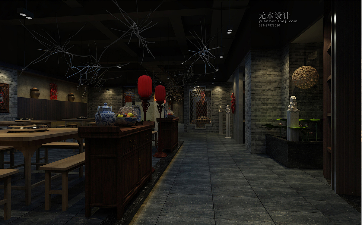 【西安】元本设计-围坐火锅（图ZMjMwOTk1NjQ=） - 家装设计 - 站酷设计师yuanbensheji原创素材 - 站酷ZCOOL