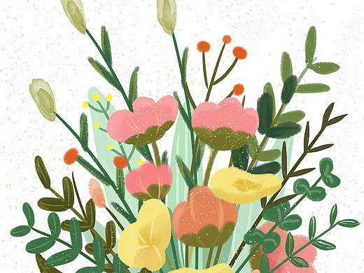 花束插画（个人主页-ZNDQ5OTcwODQ=） - 创作习作 - 站酷设计师烟花易冷94原创素材 - 站酷ZCOOL