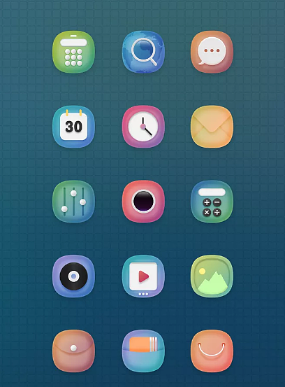 临摹的一套手机图标