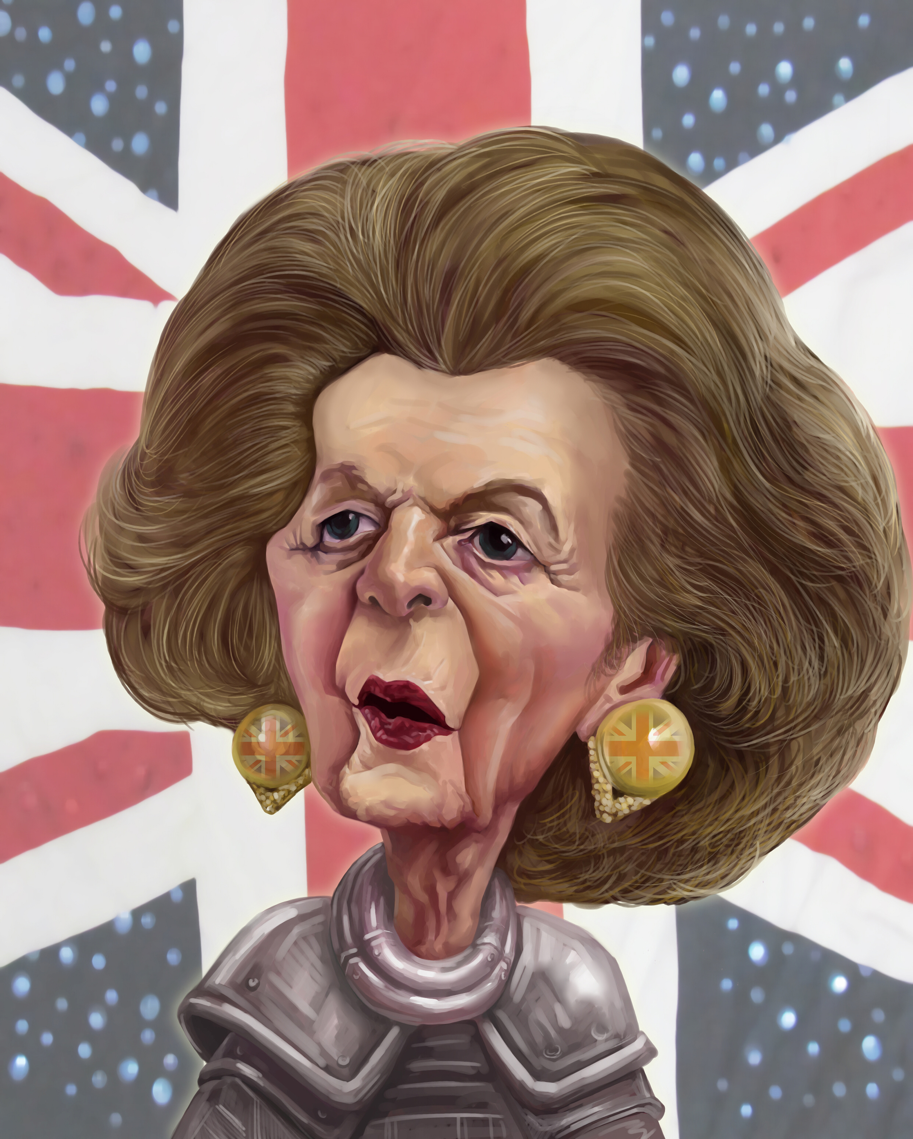 铁娘子撒切尔夫人漫像