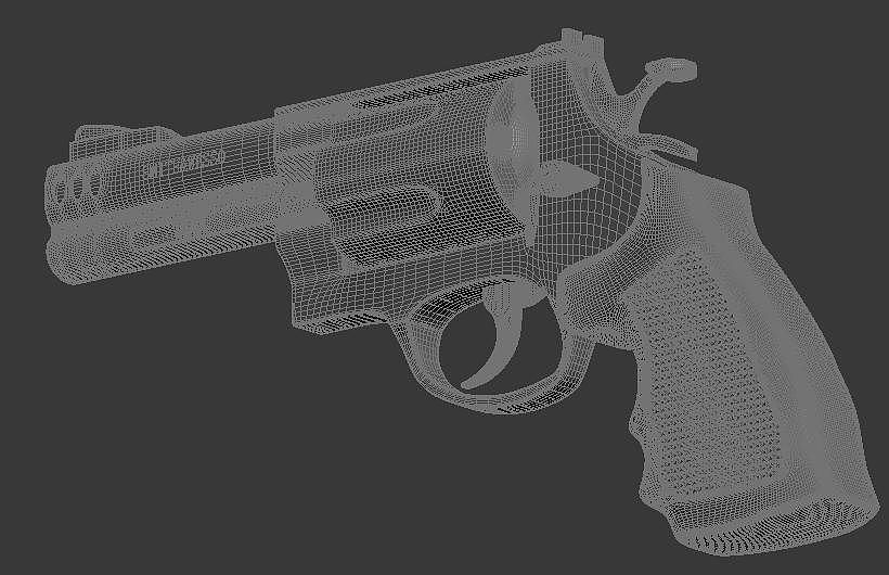 左轮手枪建模