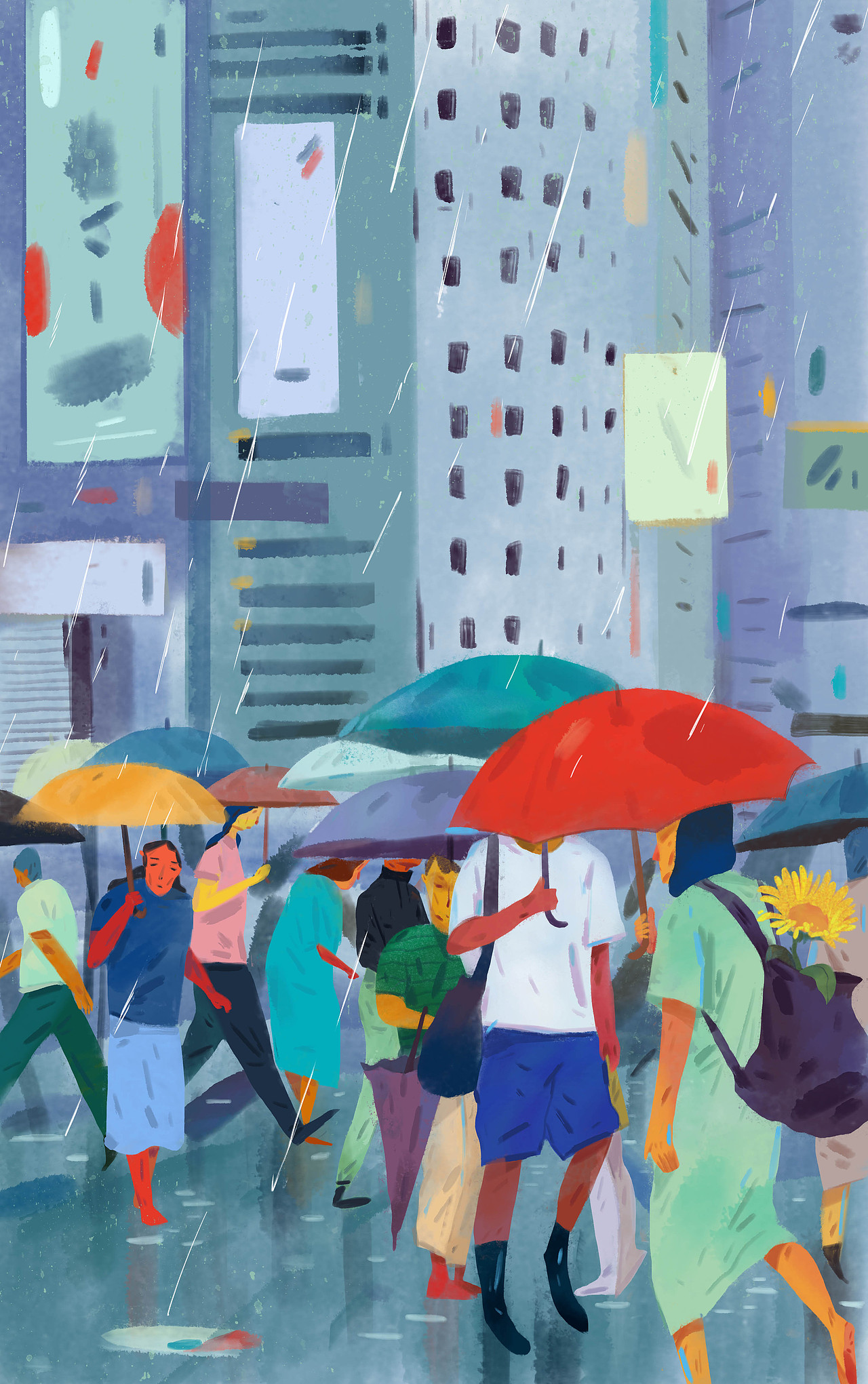 系列—行行色色（图ZOTA5ODI4OTY=） - 艺术插画 - 站酷设计师中鸟ZhongNiao原创素材 - 站酷ZCOOL