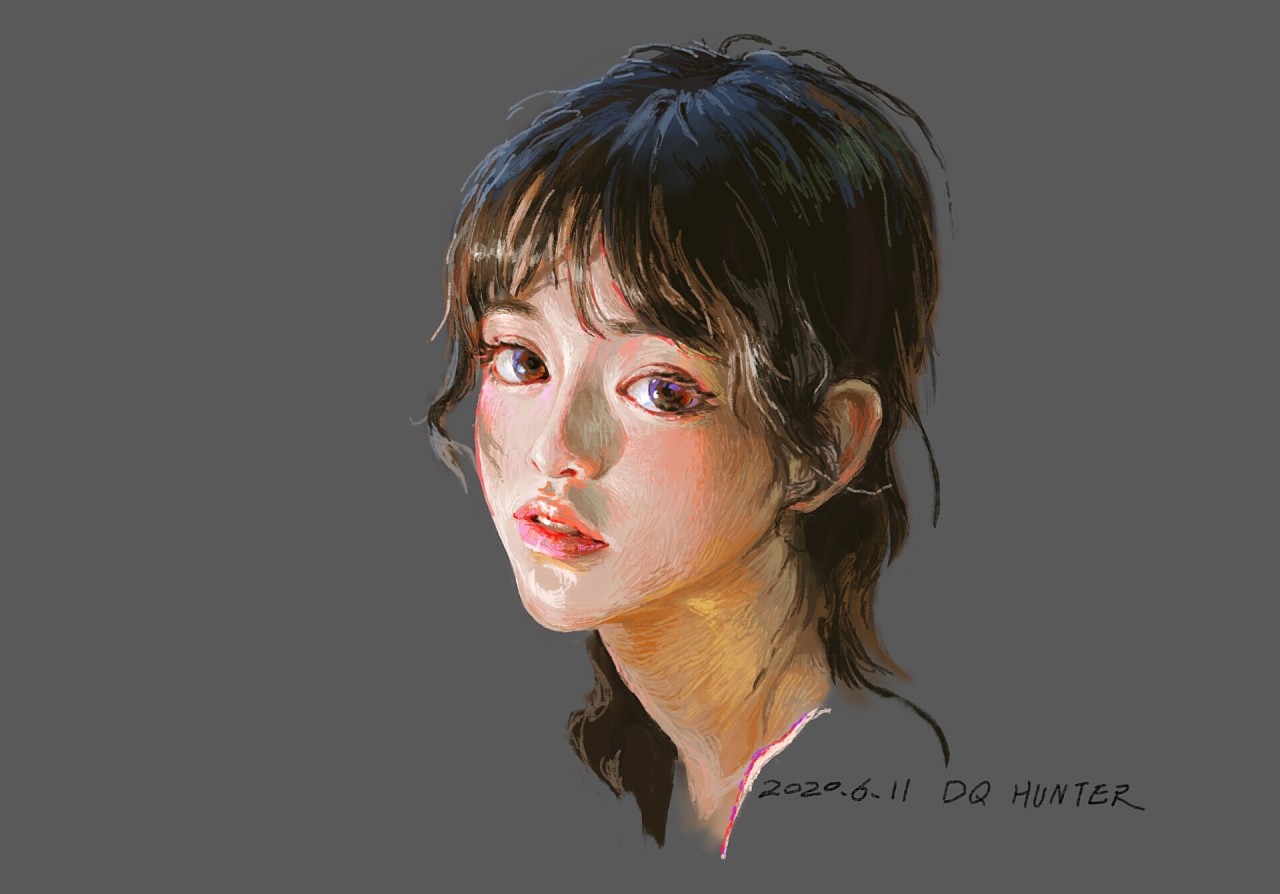 ipad绘画头像练习|插画|创作习作|dq_hunter - 原创作品 - 站酷