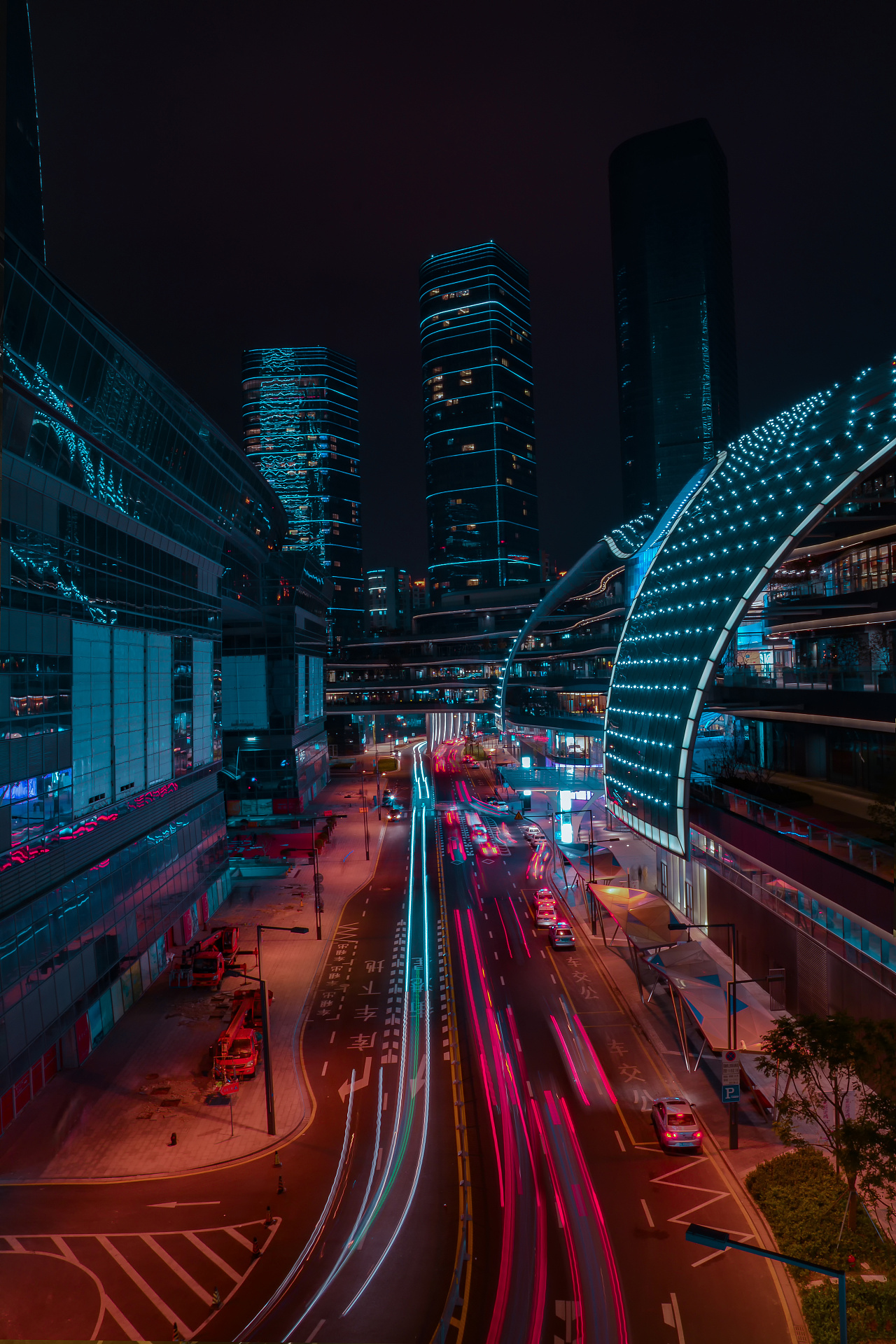 赛博朋克风的苏州