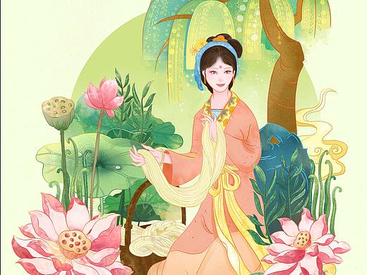 古风插画之四大美女——西施