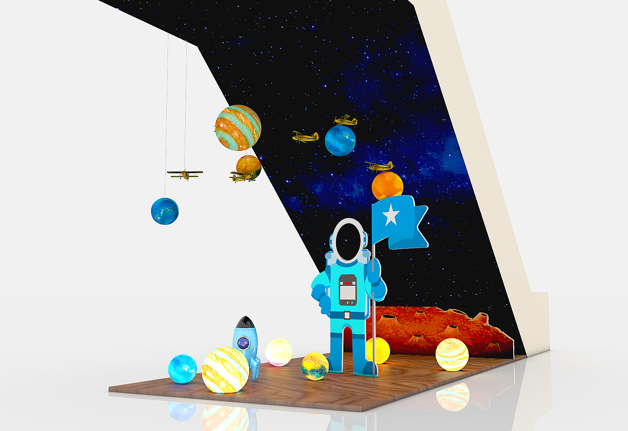 户外扶梯下拍照点（图ZMTI5Nzg3MDQ4） - 舞台美术 - 站酷设计师理道广告原创素材 - 站酷ZCOOL