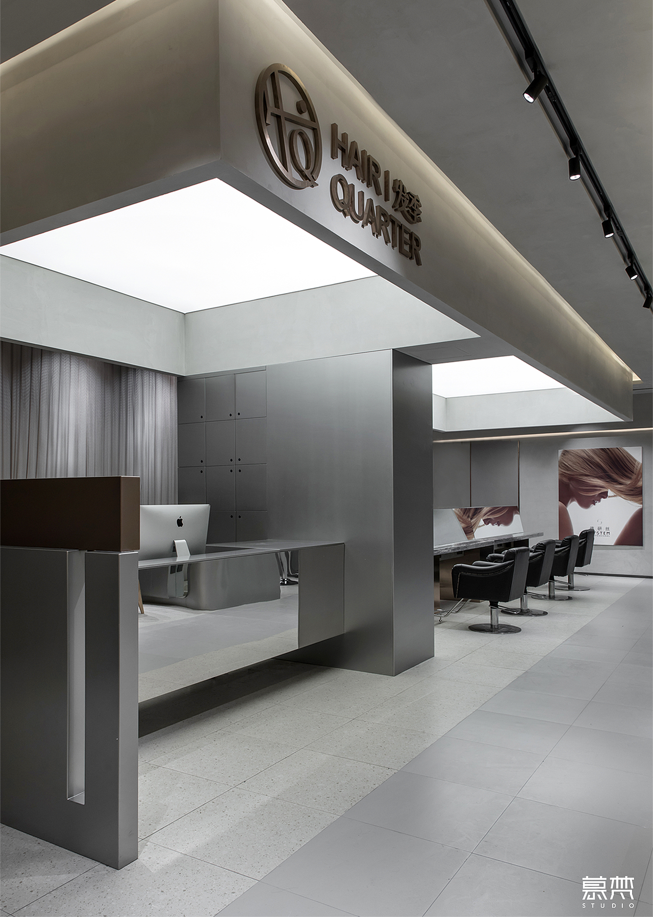 慕梵设计 X HAIRQUARTER丨金属艺术空间 纵享蜕变之旅