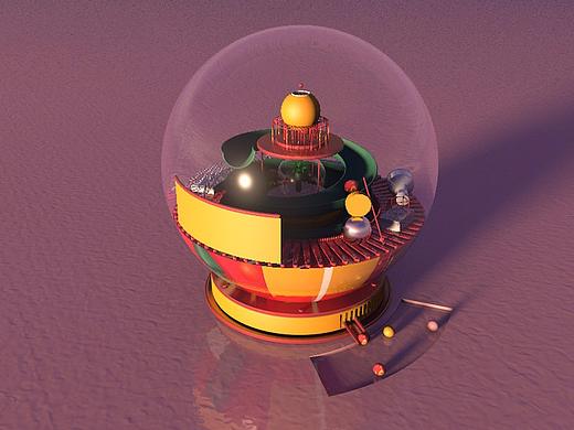 闲时做的C4D小场景