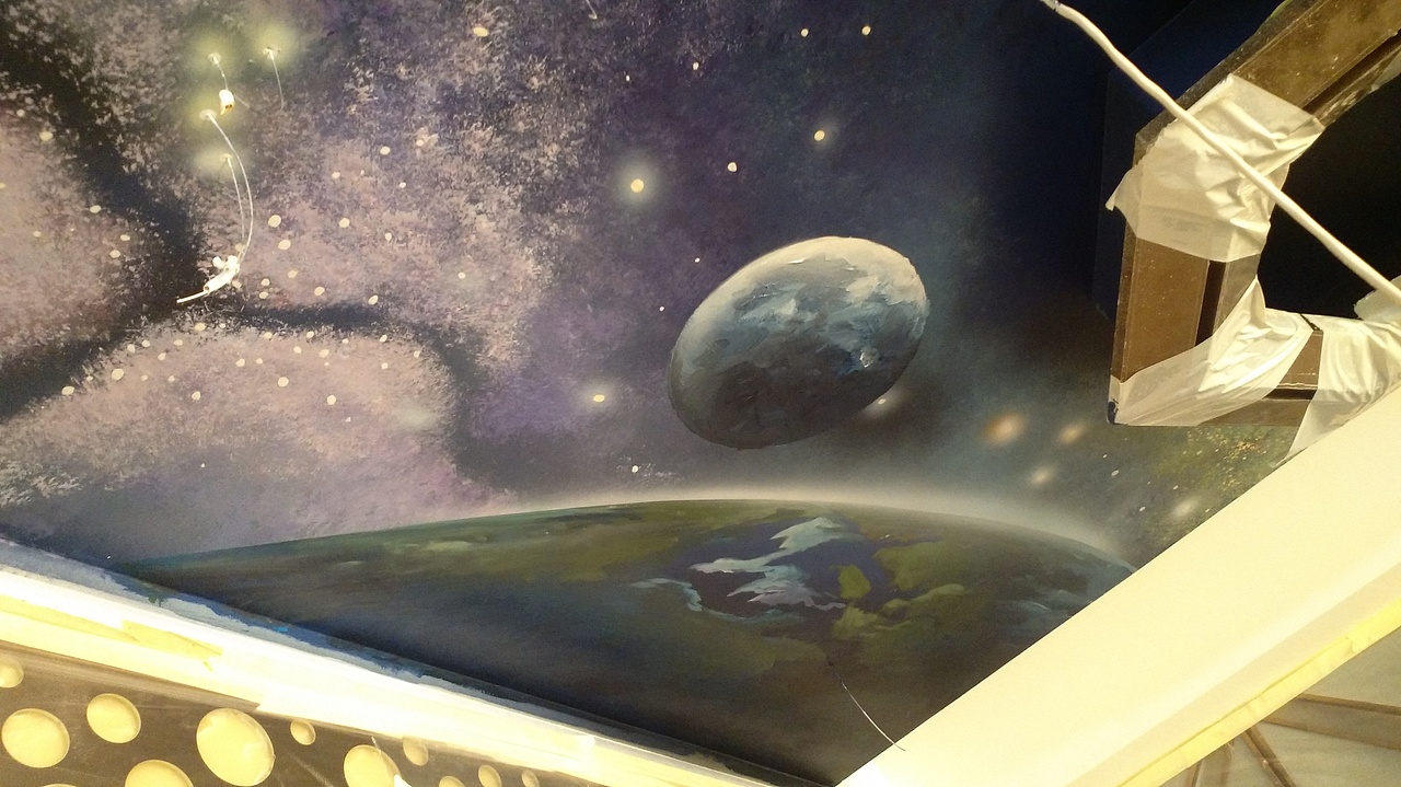 天顶星空土星彩绘