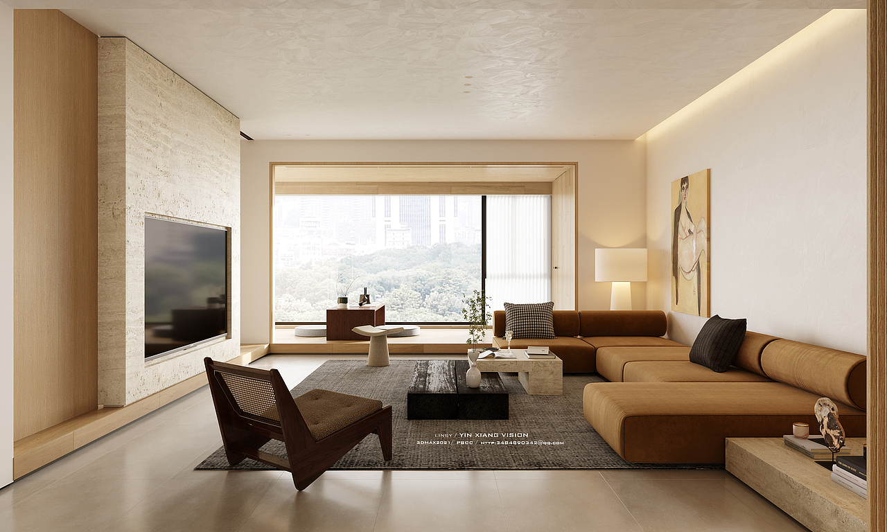 两套暖色系现代风格表现