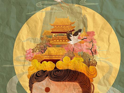 關(guān)于態(tài)度的國風(fēng)插畫（個(gè)人主頁-ZNTM1MzQ2MDQ=） - 藝術(shù)插畫 - 站酷設(shè)計(jì)師設(shè)計(jì)師阿崔原創(chuàng)素材 - 站酷ZCOOL