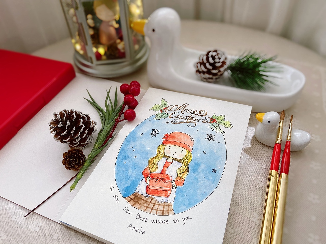 Merry Christmas（图ZMjM3MTEwNDA0） - 儿童插画 - 站酷设计师Amelie爱美丽原创素材 - 站酷ZCOOL