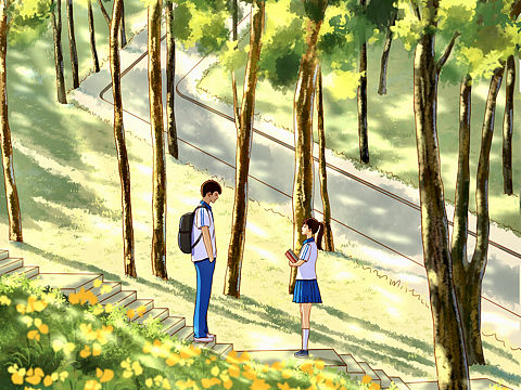 《暗恋》青春校园小说封面插画