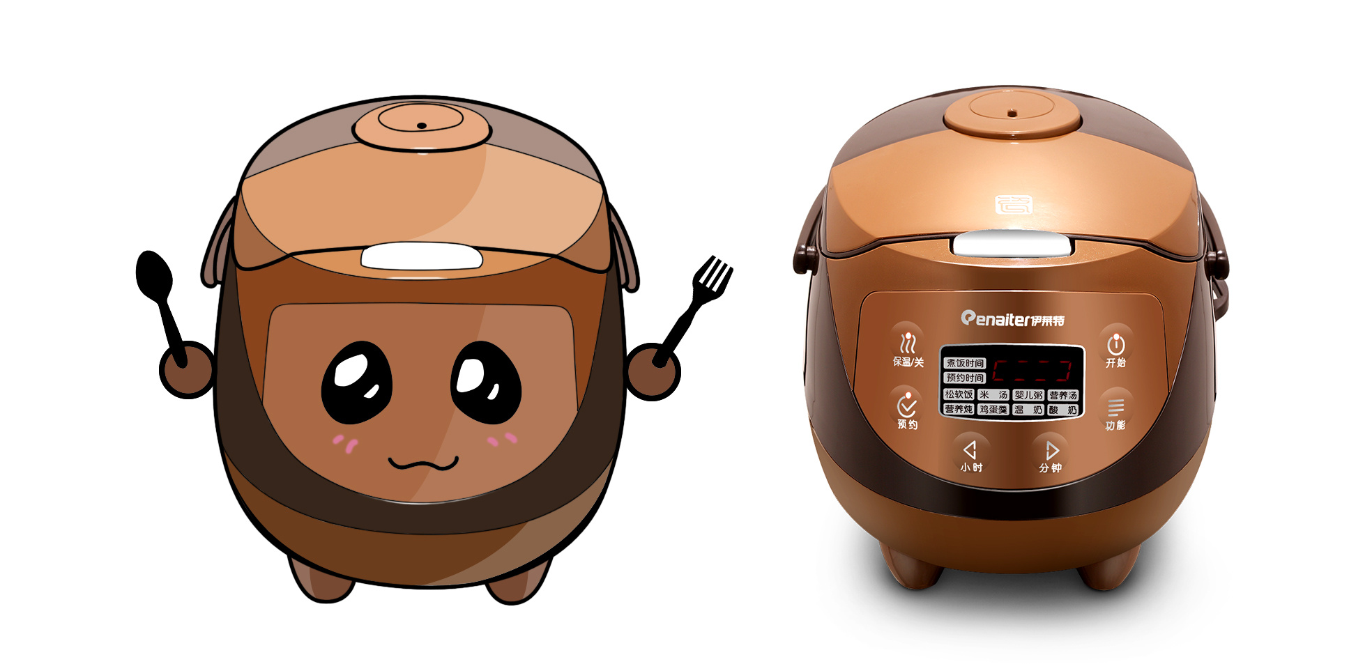 小家电电饭煲鼠绘
