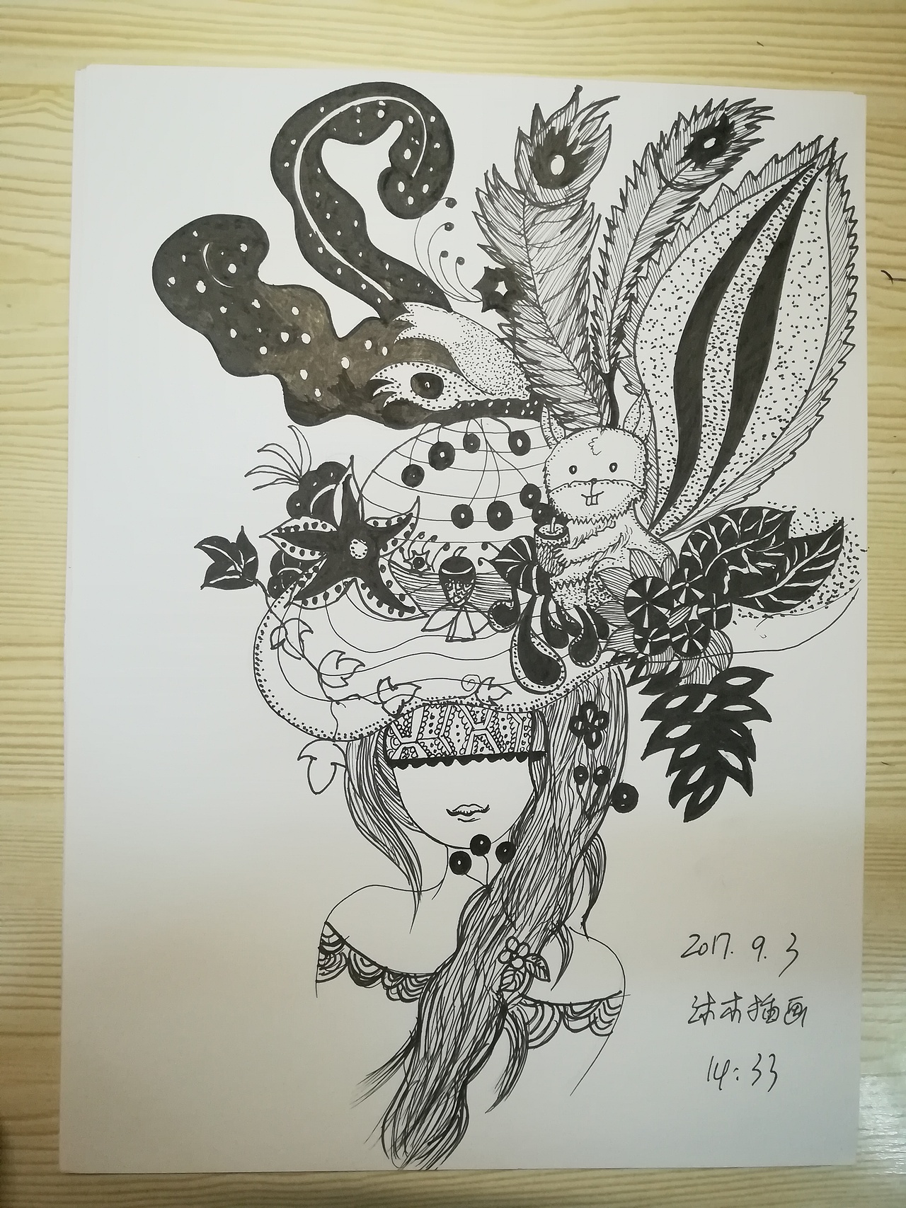 针管笔插画（图ZOTA4Nzg2NTY=） - 新锐潮流插画 - 站酷设计师木仪原创素材 - 站酷ZCOOL