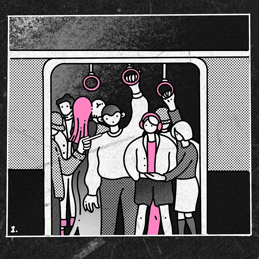 四宫格插画《SQUEEZE》