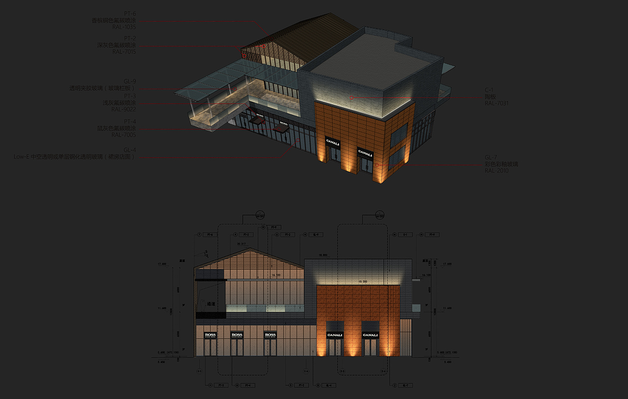 某商业综合体 夜景灯光设计（图ZMTE3ODk1MjM2） - 建筑设计 - 站酷设计师清汤寡水先桑原创素材 - 站酷ZCOOL