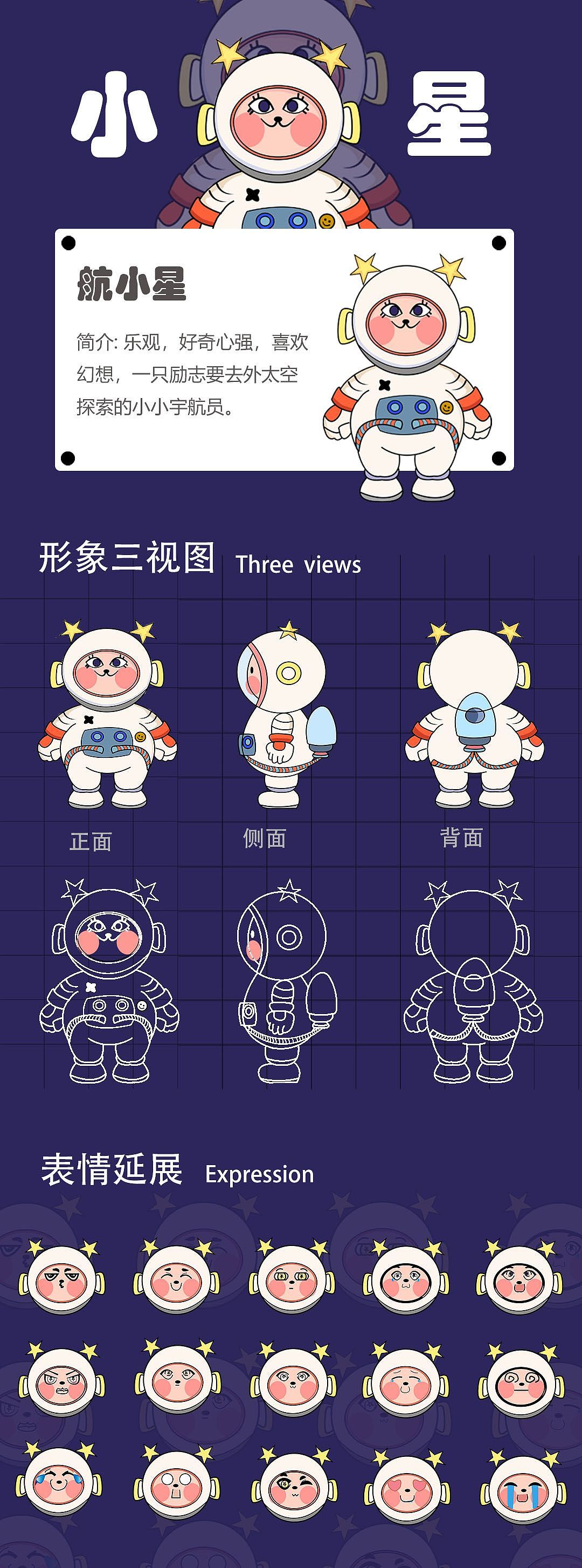 “太空幻想”原创航小星IP形象设计