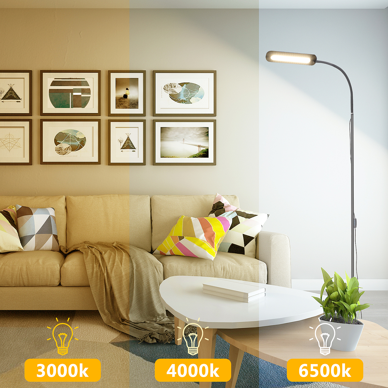 亚马逊落地灯主图设计与排版