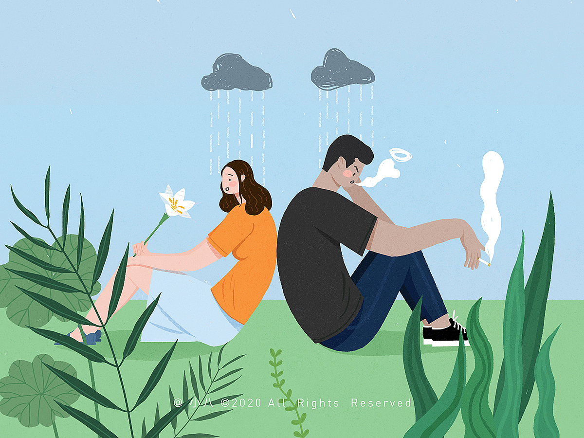 异地恋（图ZMjAyNDc2NDgw） - 商业插画 - 站酷设计师小八007原创素材 - 站酷ZCOOL