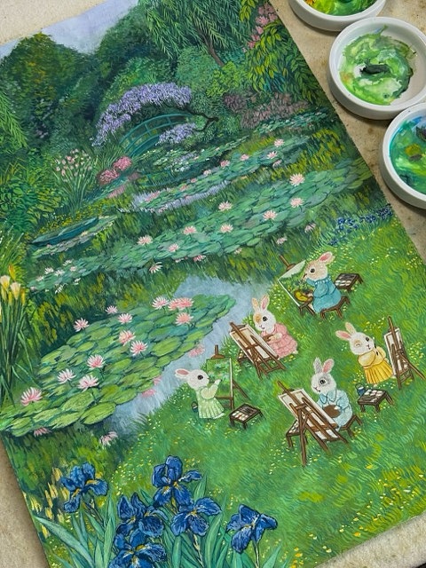 《万物生·花间卷》（图ZMzc1ODM5ODg0） - 艺术插画 - 站酷设计师程靖Jinn原创素材 - 站酷ZCOOL