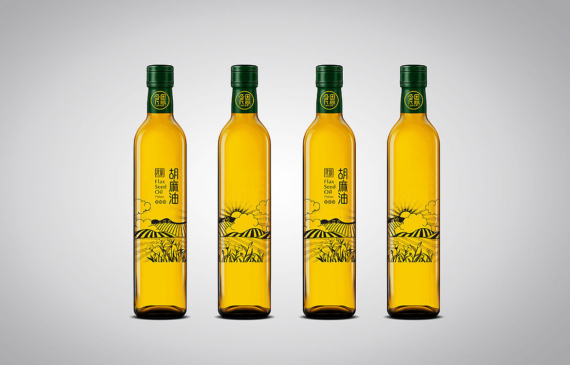食恩胡麻油包装设计（西安）（图ZMzI3NzAxNjQ=） - 包装 - 站酷设计师排沙原创素材 - 站酷ZCOOL