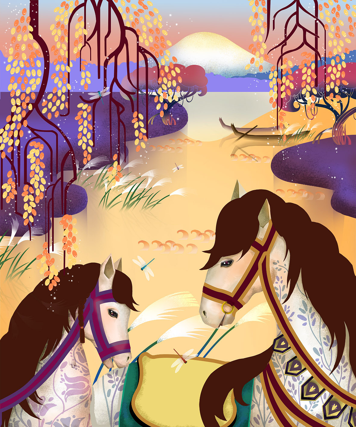 动物插画—马（图ZMjY4ODM3NDg=） - 商业插画 - 站酷设计师辛迪DDD原创素材 - 站酷ZCOOL