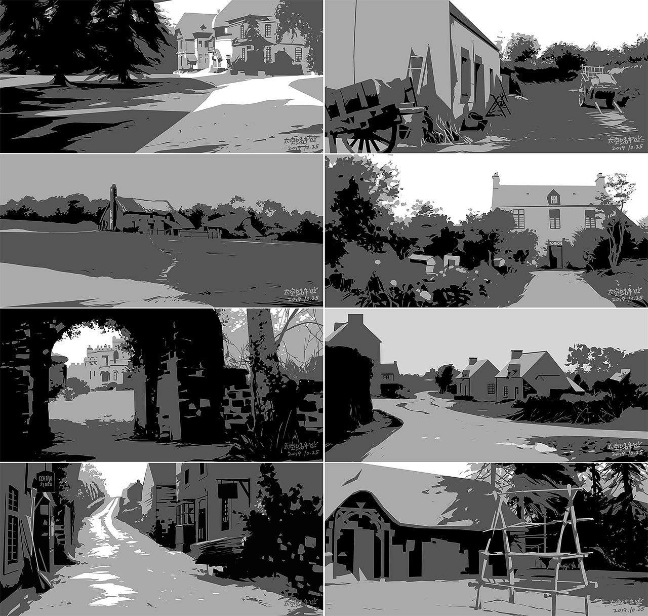 无色练习（图ZMTgyMTAyNDIw） - 创作习作 - 站酷设计师太空蜗牛爱画画原创素材 - 站酷ZCOOL