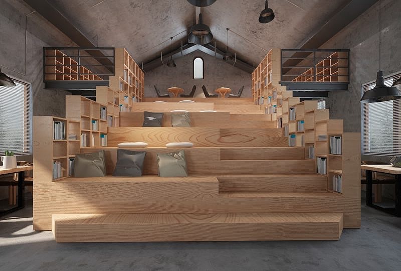 书店设计（图ZOTU0OTkyMjA=） - 家装设计 - 站酷设计师itonydesign原创素材 - 站酷ZCOOL