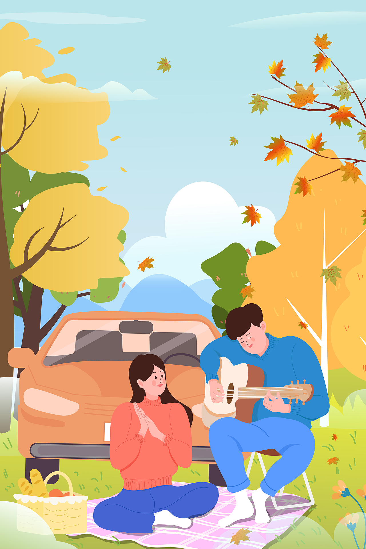 九月的矢量小插画（图ZMjcxNjg4MTg0） - 商业插画 - 站酷设计师蘑菇幺幺原创素材 - 站酷ZCOOL