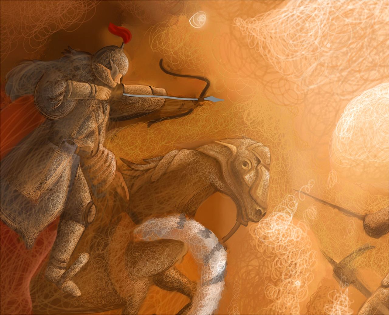 《五星出东方利中国》神兽插画