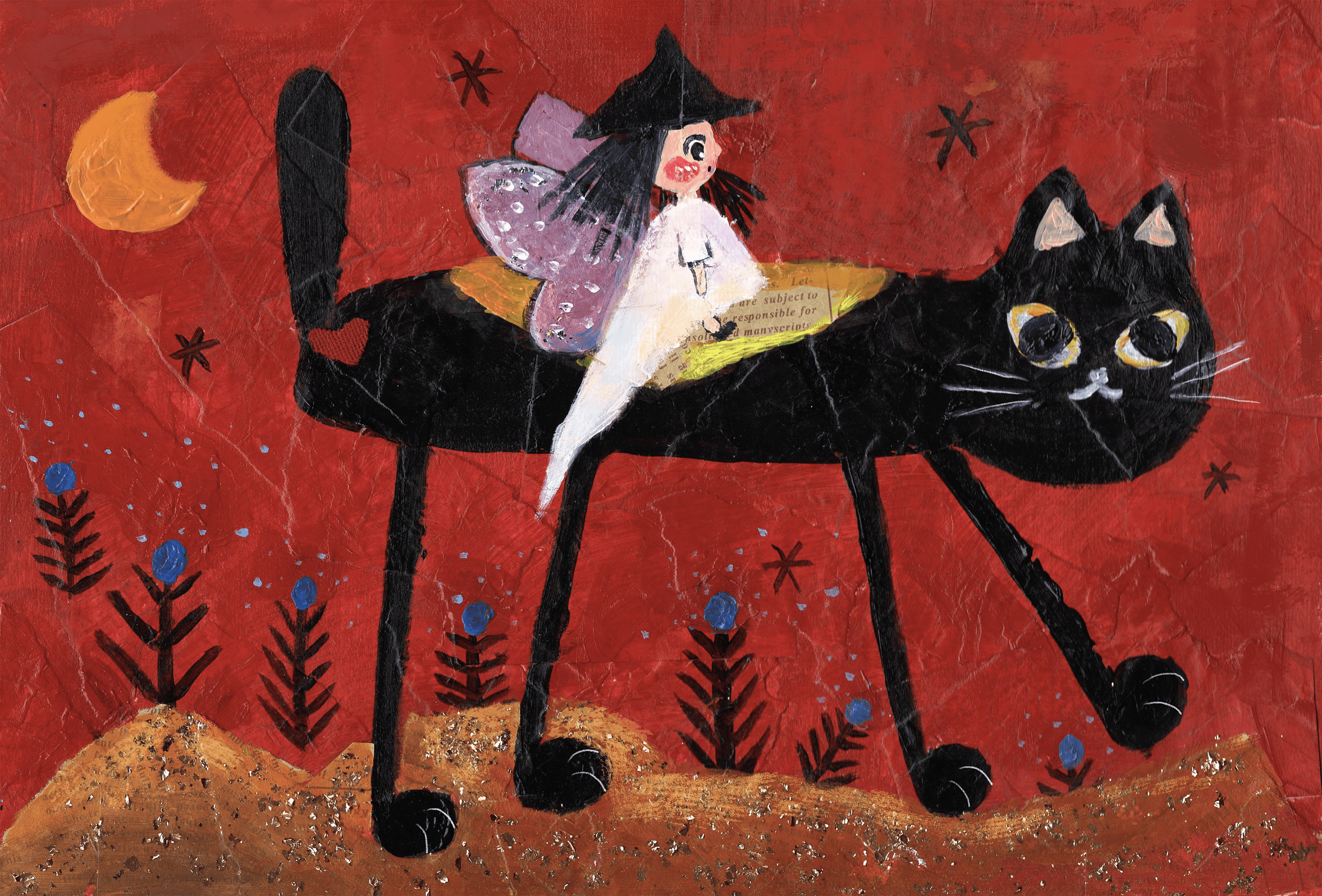 女巫和黑猫|插画|儿童插画|子紫sylvia - 原创作品 - 站酷 (zcool)