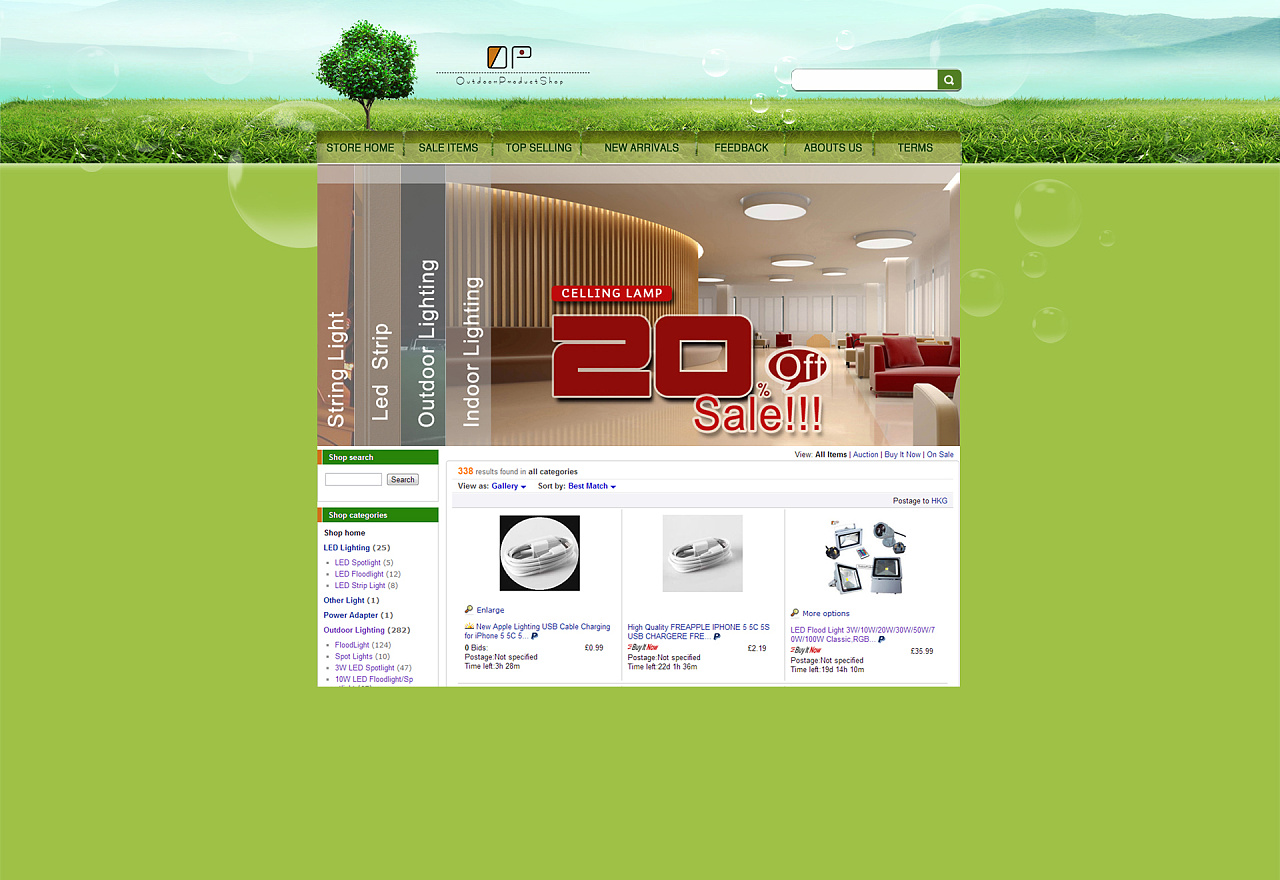 ebay店铺首页&详情页设计