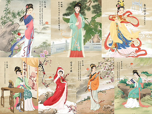 手绘古风仕女图(个人主页-ZNjcxMzE2ODg=) - 商业插画 - 站酷设计师铭煊插画设计原创素材 - 站酷ZCOOL