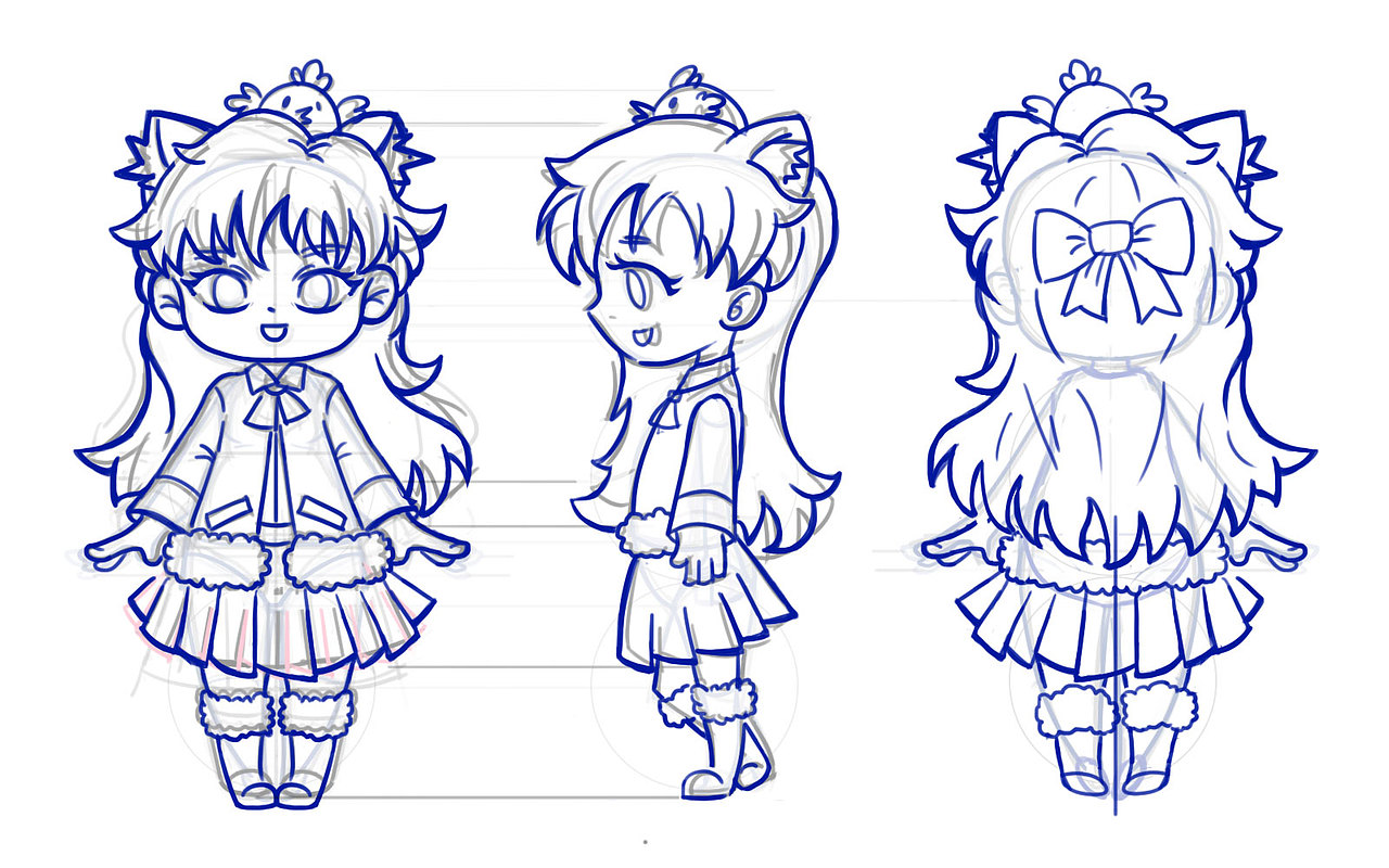 三视图线稿过程