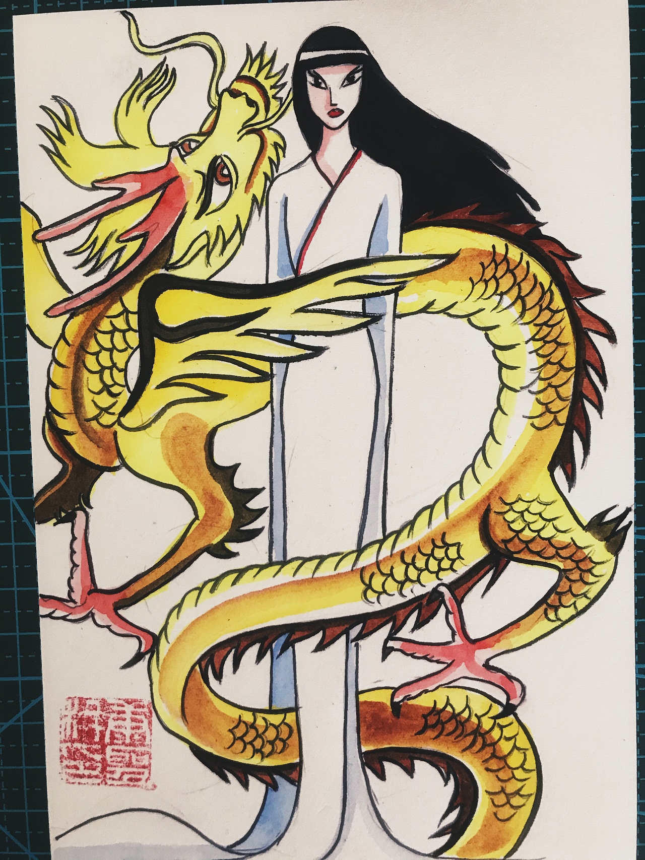 山海经之应龙|插画|创作习作|康茶茶 - 原创作品 - 站酷 (zcool)