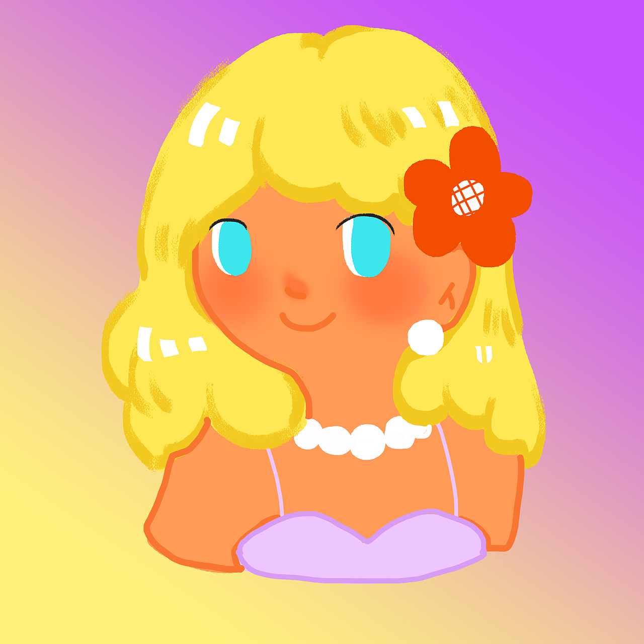 渐变男孩女孩小头像儿