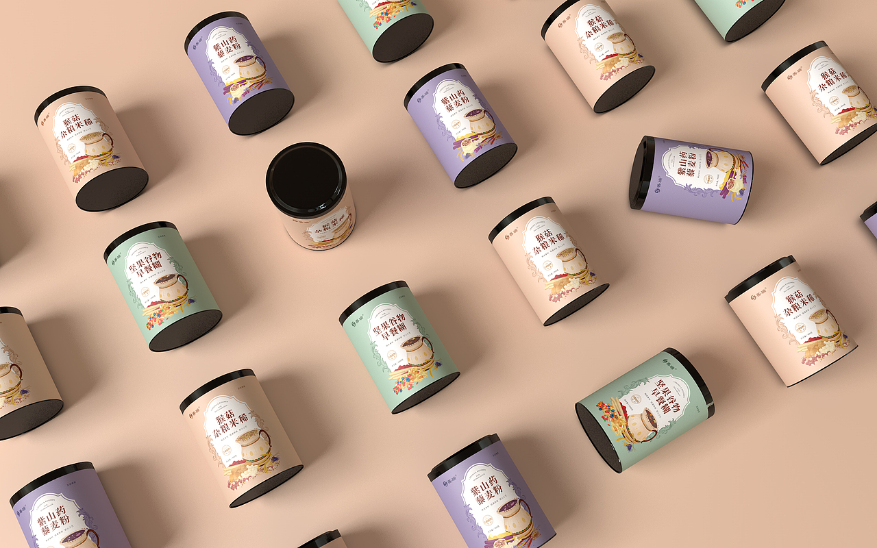 五谷磨粉系列早餐糊、代餐粉包装设计（图ZMTM3NTI5OTI0） - 包装 - 站酷设计师studio2333原创素材 - 站酷ZCOOL