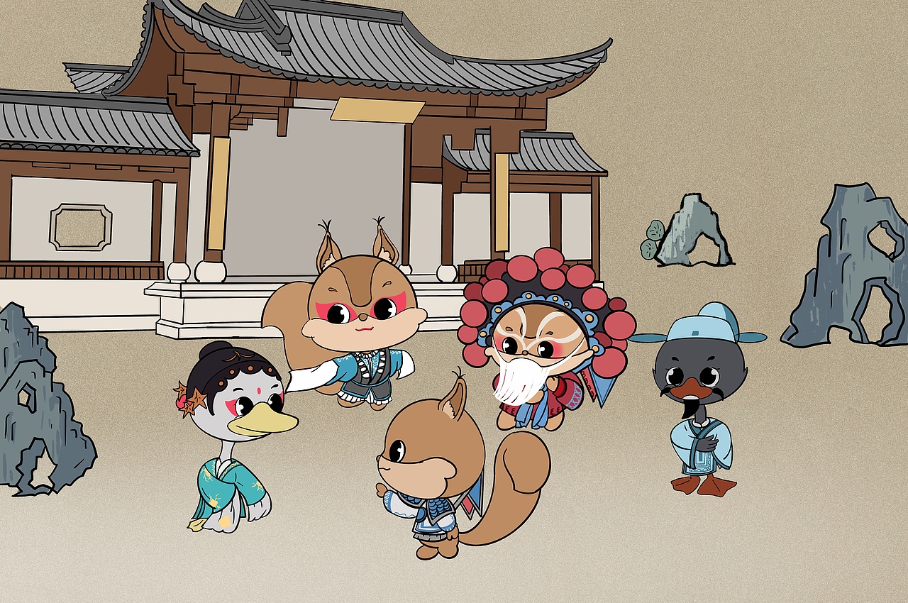 国风Ｑ版动物场景插画（图ZMzEzNjEyOTc2） - 商业插画 - 站酷设计师这是董YAO原创素材 - 站酷ZCOOL