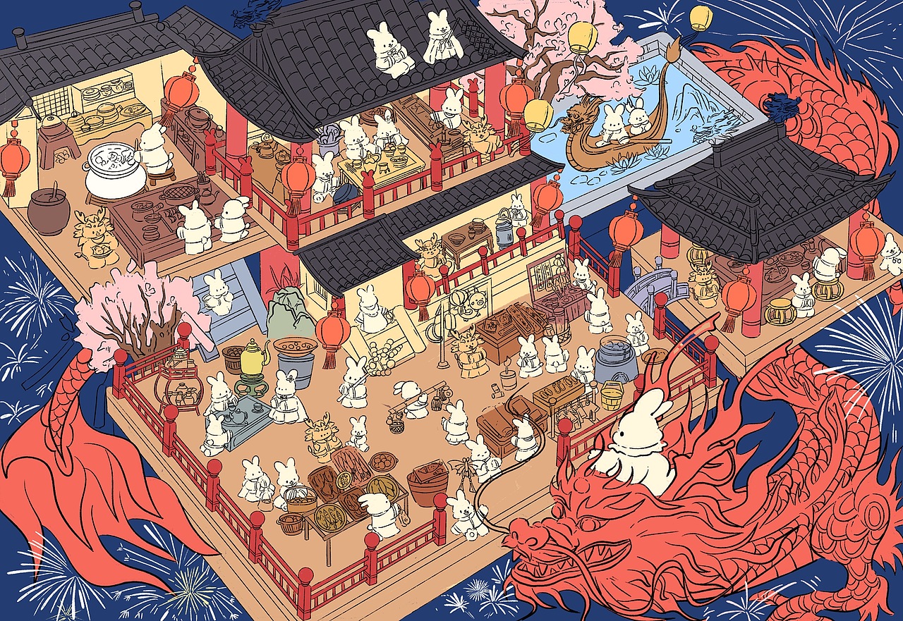 祝各位小伙伴们龙年大吉啦！