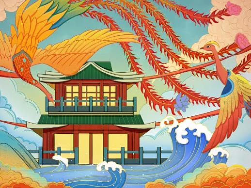 国潮插画