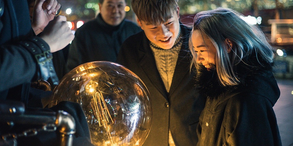 街头互动装置 — 愿望交换灯