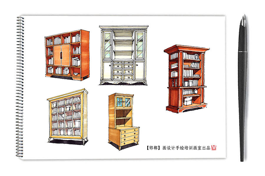 手绘书柜50例