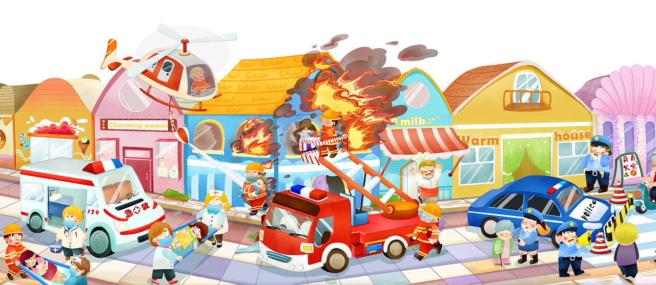 儿童拼图《消防总动员》